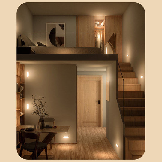 Langaton Liiketunnistinseinälamppu USB-ladattava 5