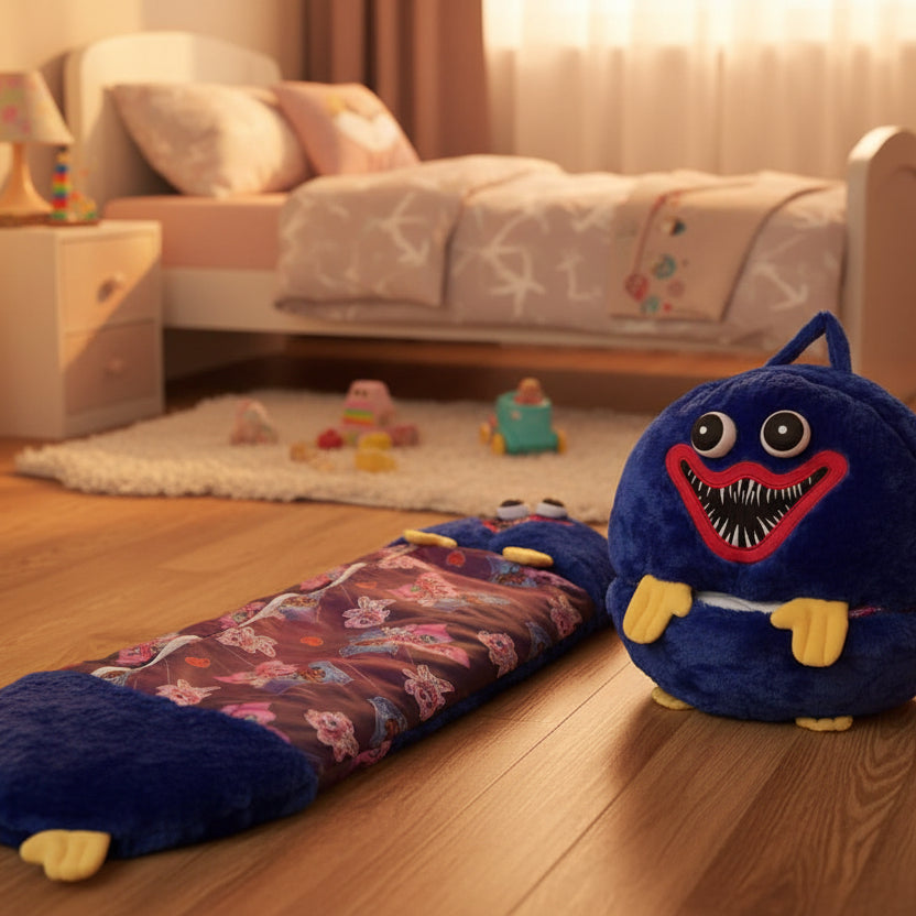 Lapsille suunniteltu Pehmolelu ja Makuupussi 0