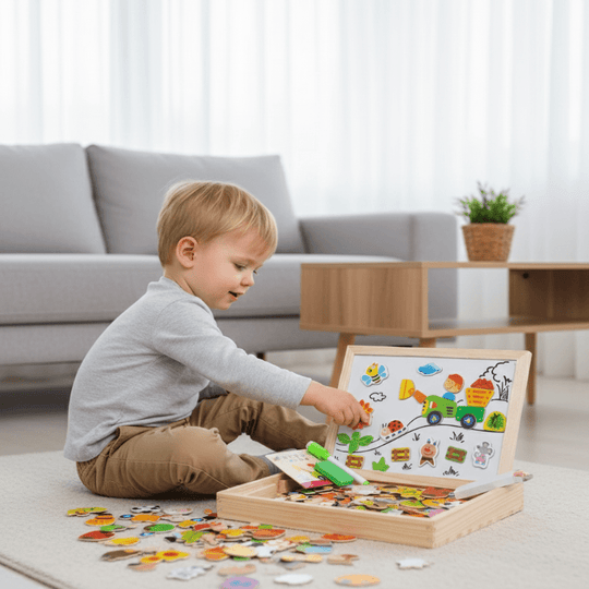 Lasten 2-in-1 Piirustustaulu Magneetti- ja Liitupinnalla 1