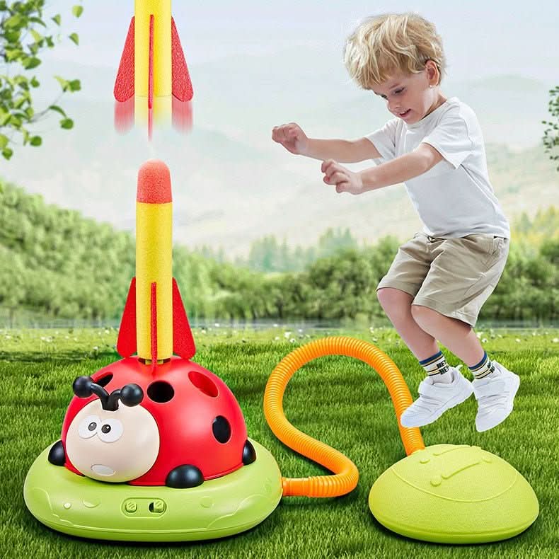 Lasten 3-in-1 Harjoitussetti Hyppynarulla, Renkaanheitolla ja Poljinraketilla 2