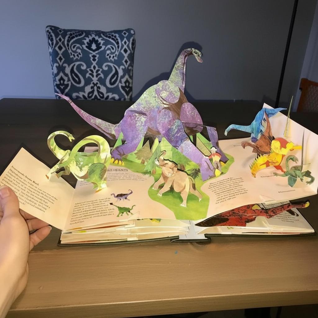 Lasten 3D-ponnahduskirja Dinosaurukset 2