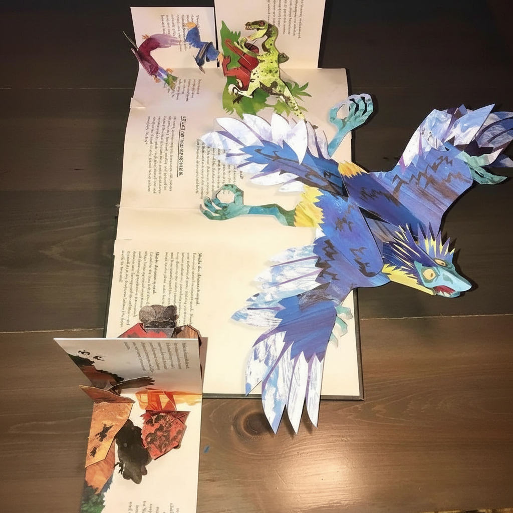 Lasten 3D-ponnahduskirja Dinosaurukset 4