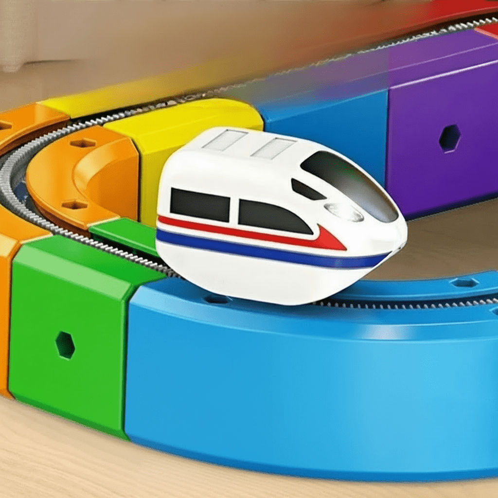 Lasten 3D-rautatienrakennussarja Interaktiivisella Veturilla 7