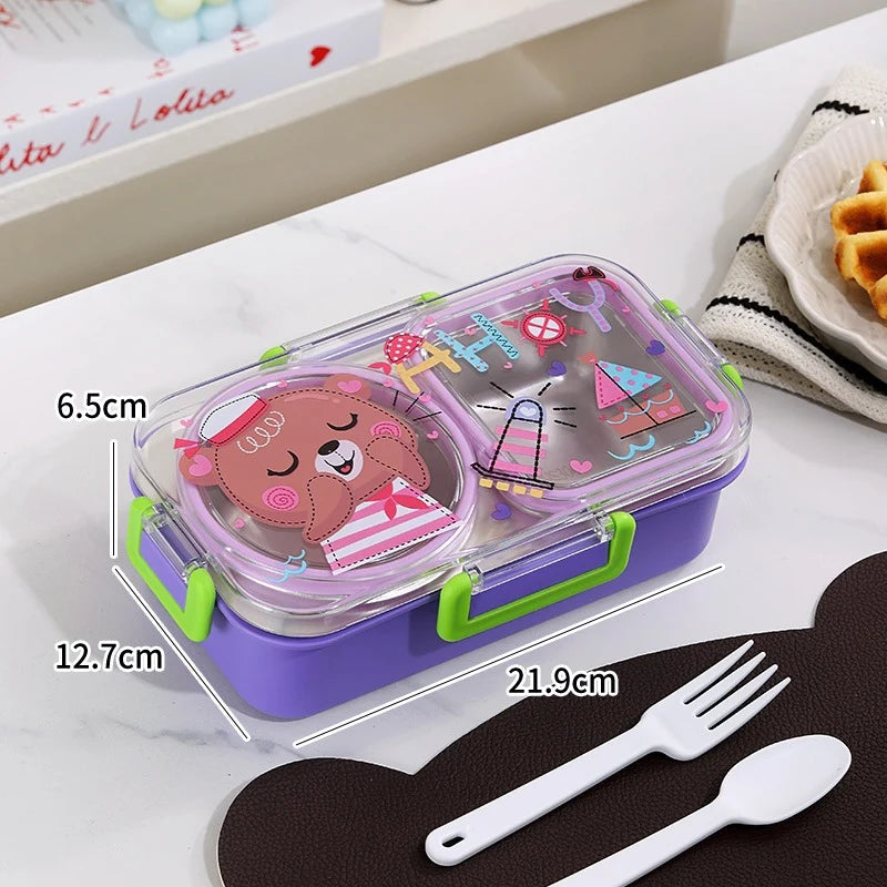 Lasten Bento-eväsrasia Hai-kuvioitu Leikkisä 4