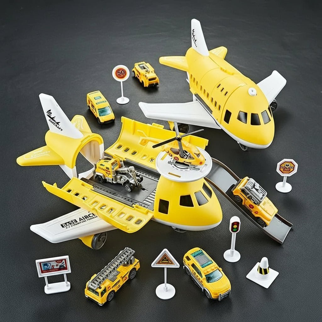 Lasten Leikkisetti Lentokoneella ja Helikopterilla 10