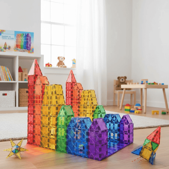 Lasten Magneettiset Rakennuspalikat Montessori-tyylillä 40 Kappaletta 0