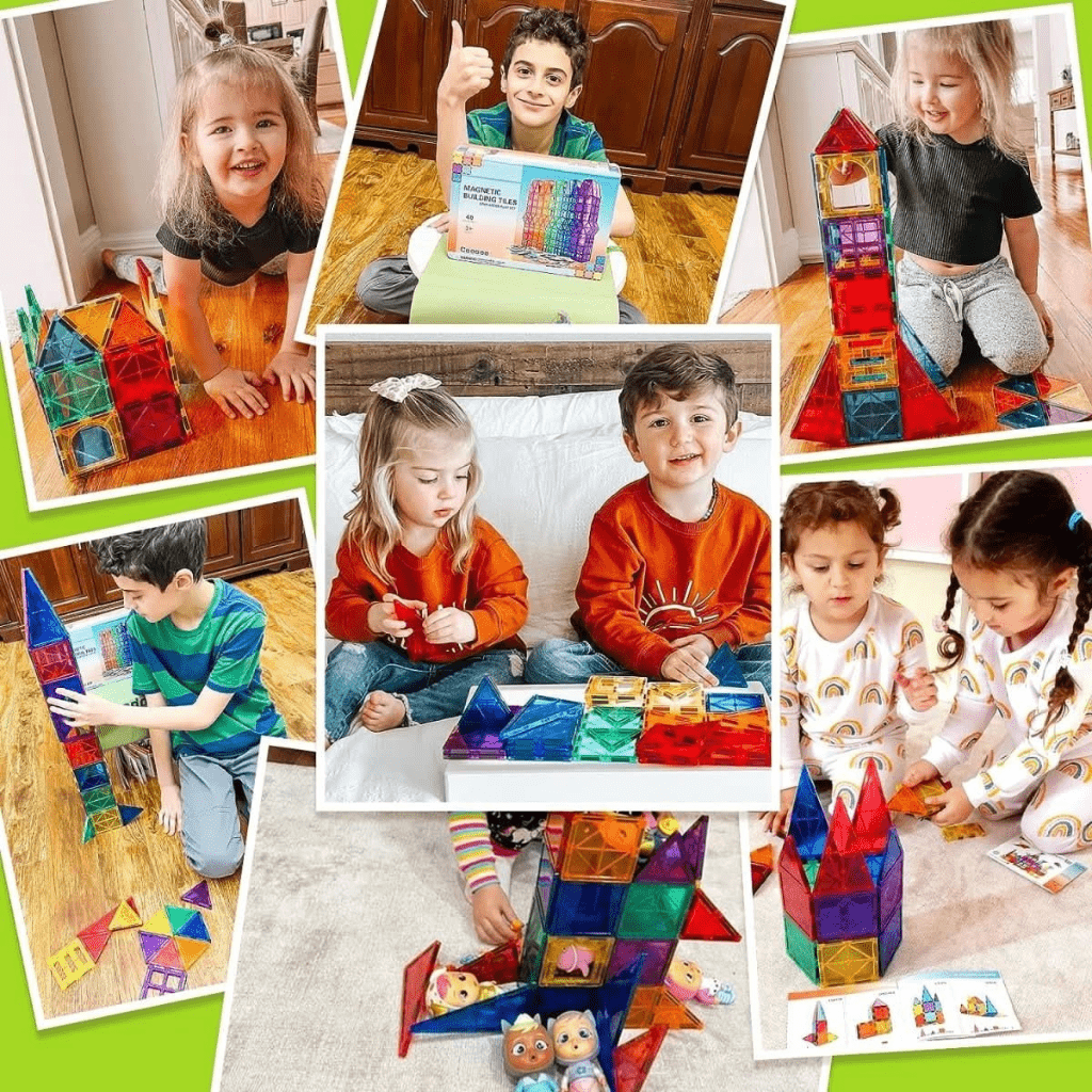 Lasten Magneettiset Rakennuspalikat Montessori-tyylillä 40 Kappaletta 2