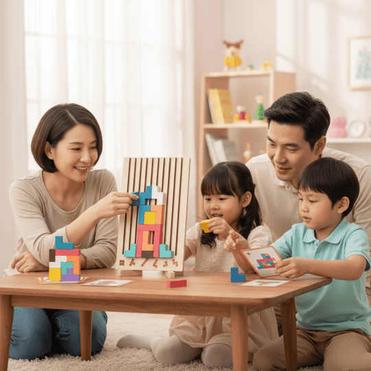 Lasten Montessori-puinen Pinoamispeli Tetris 1