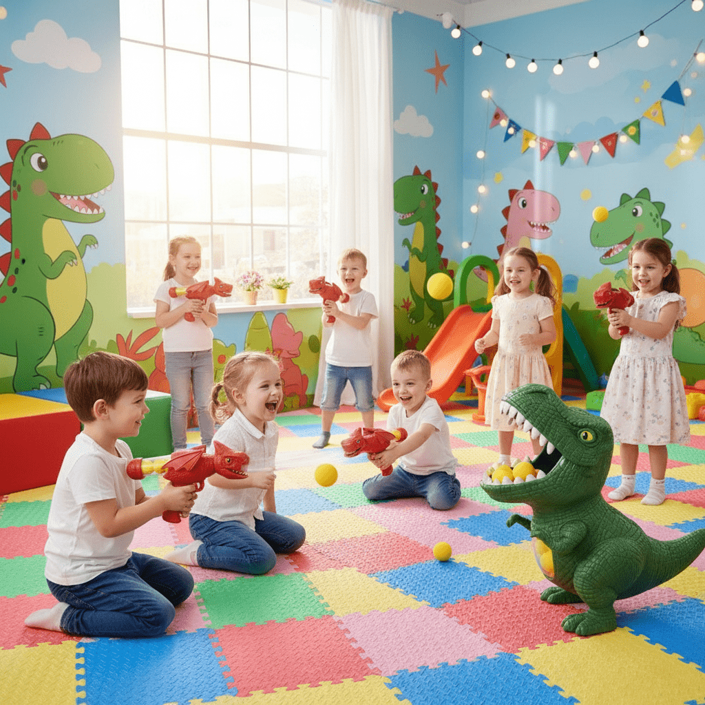 Lasten Peli Dinosaurusteemainen Ammuntapeli Aktiiviseen Leikkiin 3