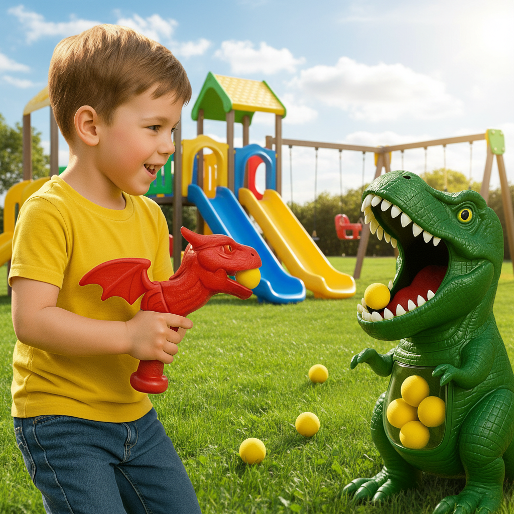 Lasten Peli Dinosaurusteemainen Ammuntapeli Aktiiviseen Leikkiin 4