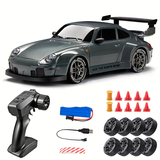 Lasten RC Drift Auto LED-valoilla 4WD 9