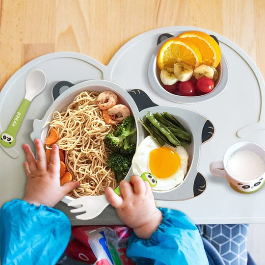 Lasten Ruokailuvälineet Bambukuidusta Söpö Design 5