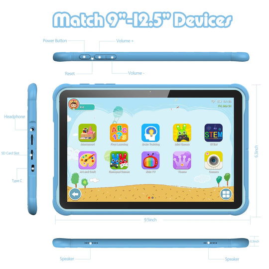 Lasten Tabletti 10 Tuumaa Android 13 Quad Core 2GB RAM 64GB ROM 4
