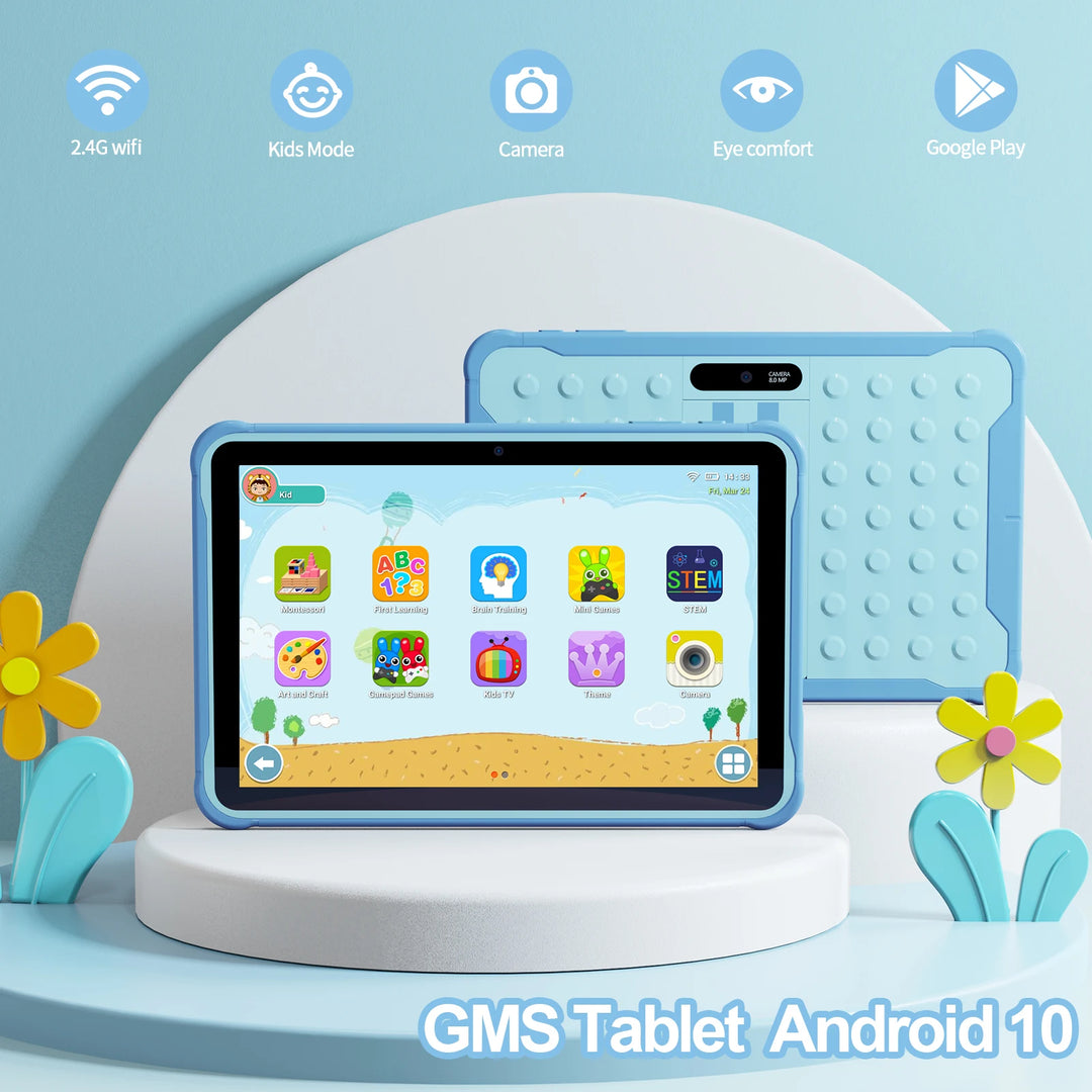 Lasten Tabletti 10 Tuumaa Android 13 Quad Core 2GB RAM 64GB ROM 5