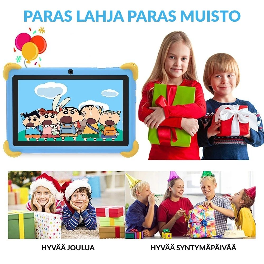 Lasten Tabletti 7 Tuumaa 4GB RAM 64GB ROM Android 12 8