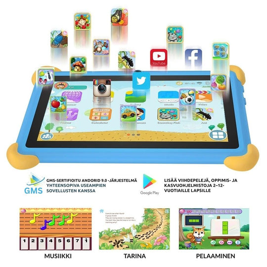 Lasten Tabletti 7 Tuumaa 4GB RAM 64GB ROM Android 12 8