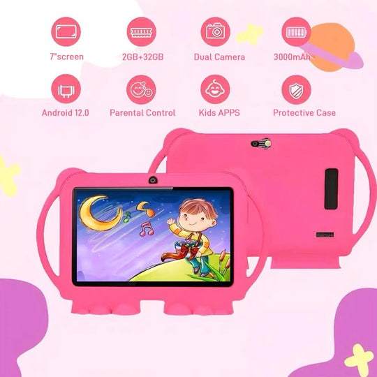 Lasten Tabletti 7 Tuumaa Android 12 32GB Kestävä Oppimisväline 1