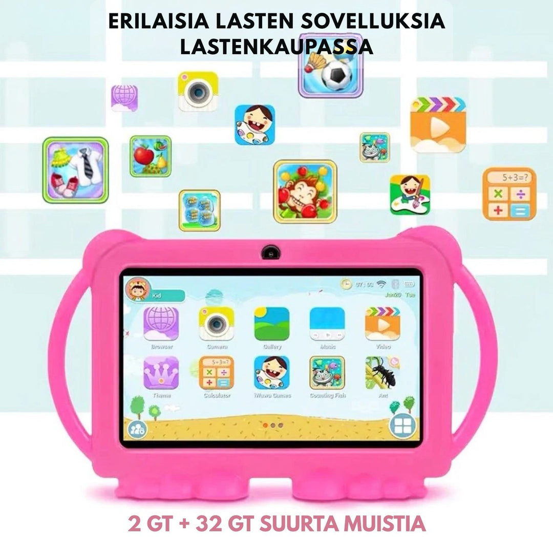 Lasten Tabletti 7 Tuumaa Android 12 32GB Kestävä Oppimisväline 04