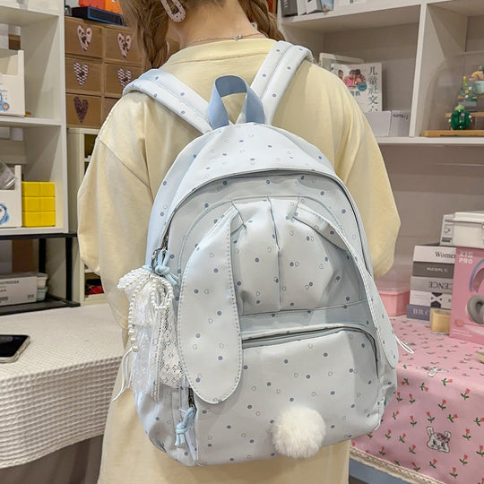Lasten ja aikuisten pupu-teemainen reppu käytännöllisellä designilla 0