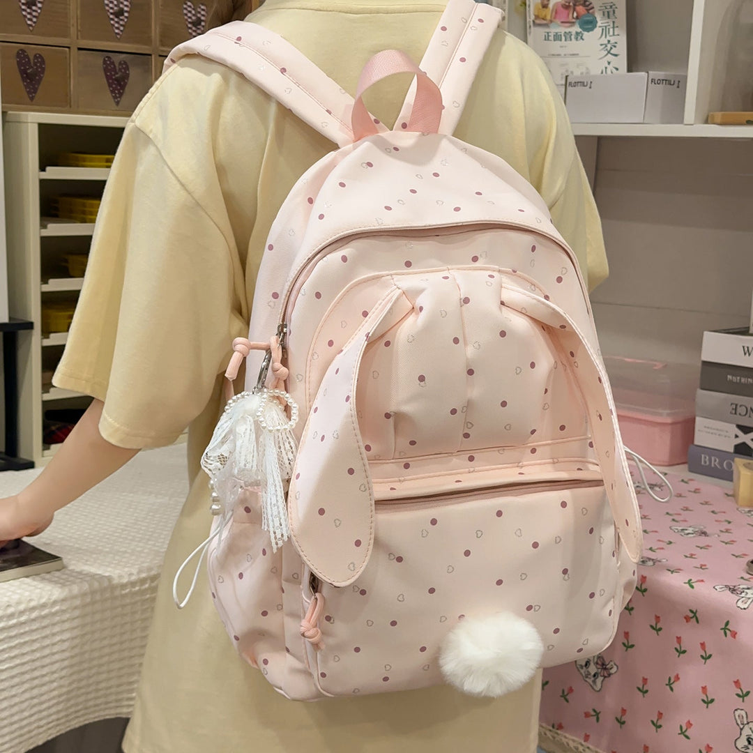 Lasten ja aikuisten pupu-teemainen reppu käytännöllisellä designilla 3