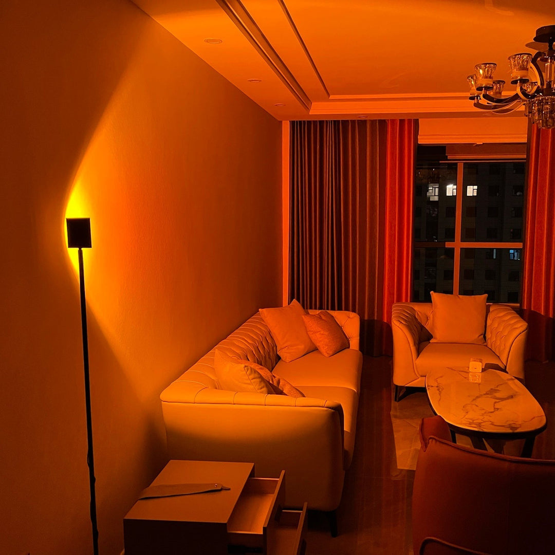 Lattiavalaisin Minimalistinen Auringonlaskun Tehosteella 2