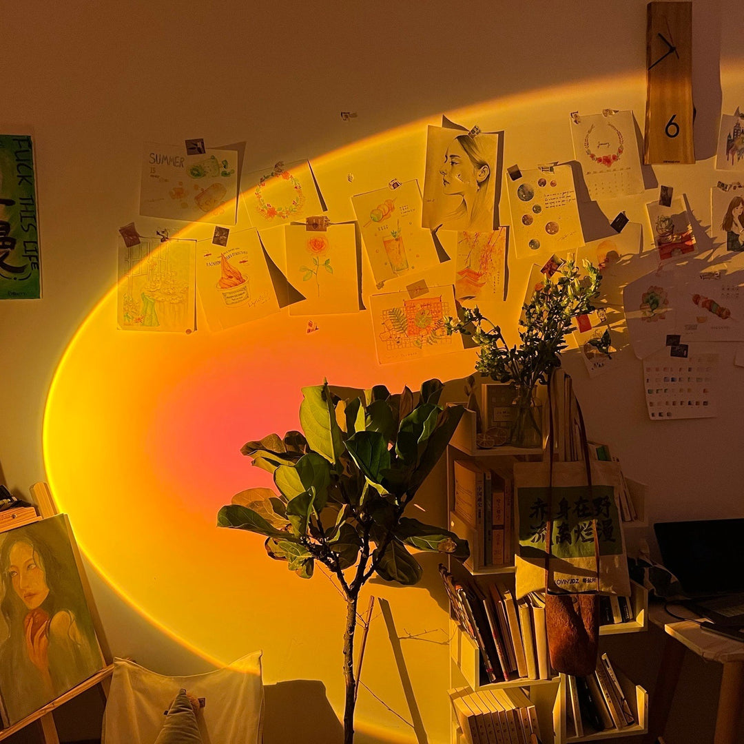 Lattiavalaisin Minimalistinen Auringonlaskun Tehosteella 3