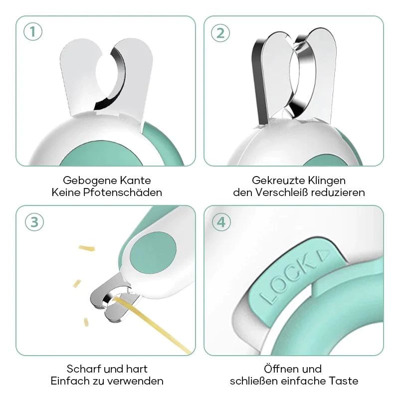 Lemmikkien Kynsileikkurit LED-Valolla Ergonominen 6