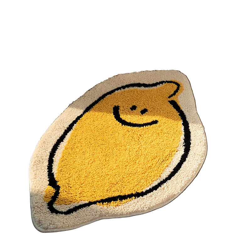 Limonova Kylpyhuoneen Matto Sitruunakuviolla 0