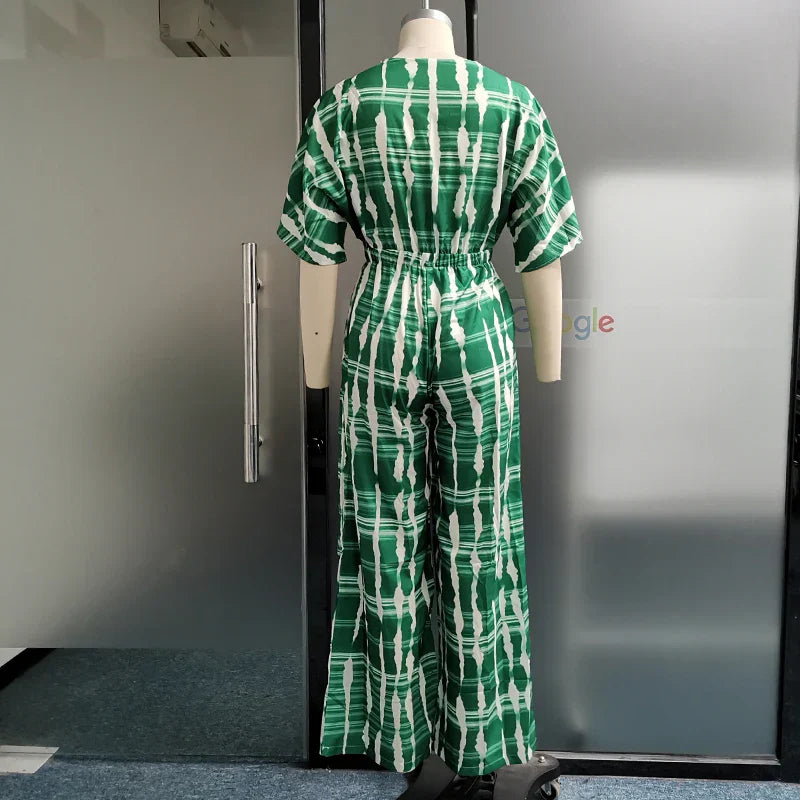 Naisten Jumpsuit Syvä V-kaula-aukko Virtaava Polyesteri-6