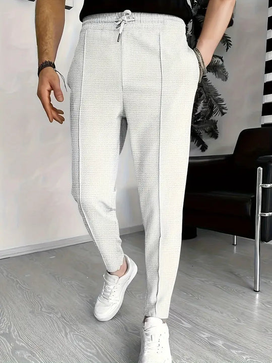 Miesten T Paita Vohvelipainatus 100% Puuvilla Moderni Muoti-1