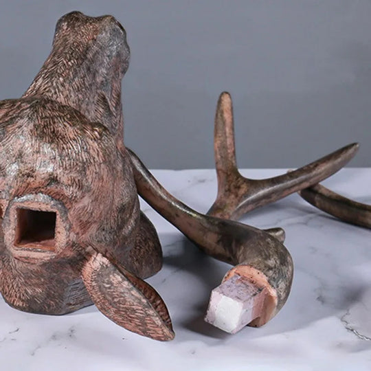 Maalaismainen Hirvenpään Seinäkori - 3D Koriste 5