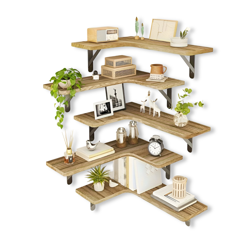 Maalaismainen Puinen Hyllysarja 3/5-osainen 8