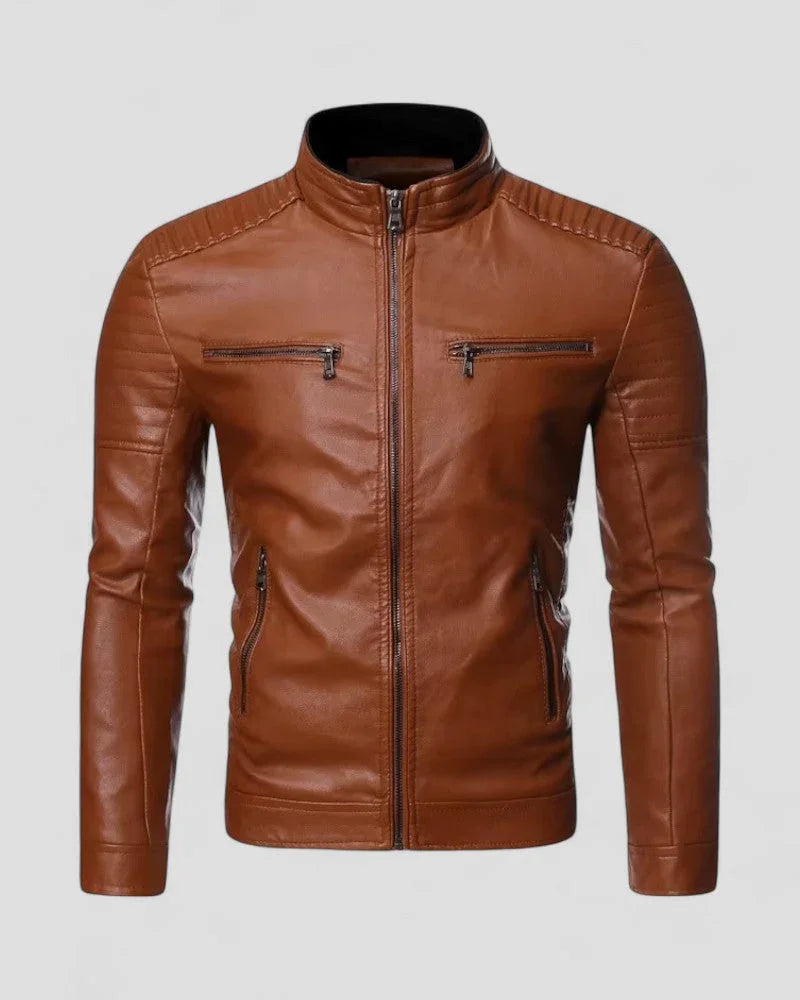 Miesten Biker-takki Slim Fit 2