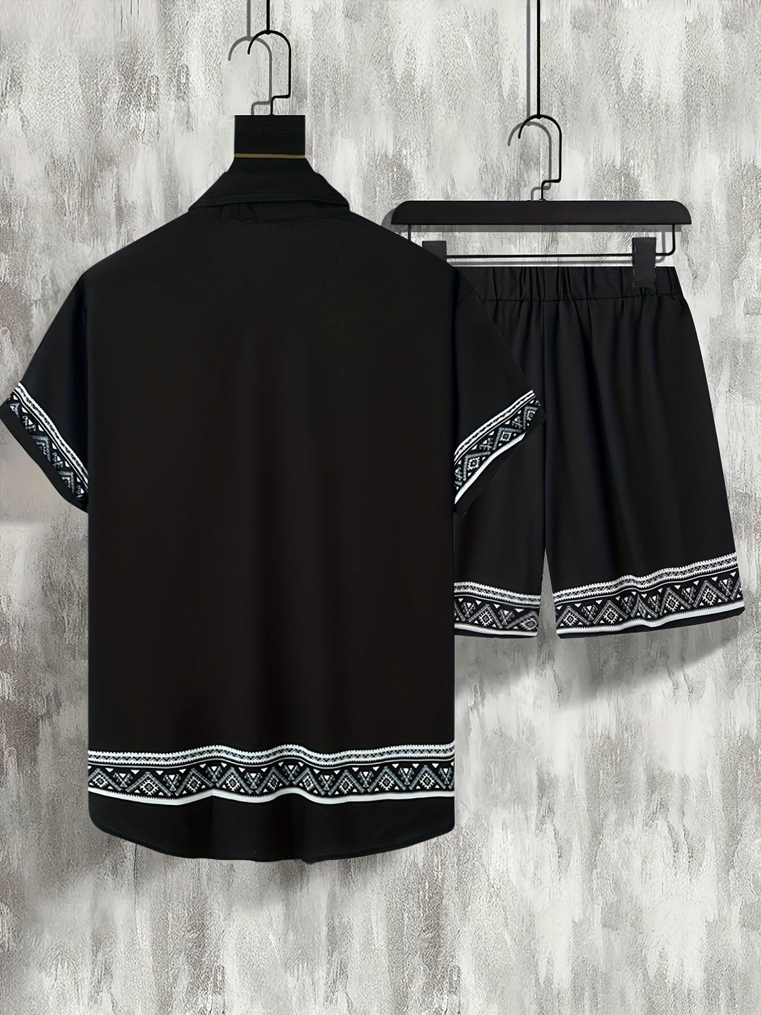 Miesten Boho Kesäsetti Rento Paita ja Shortsit 3