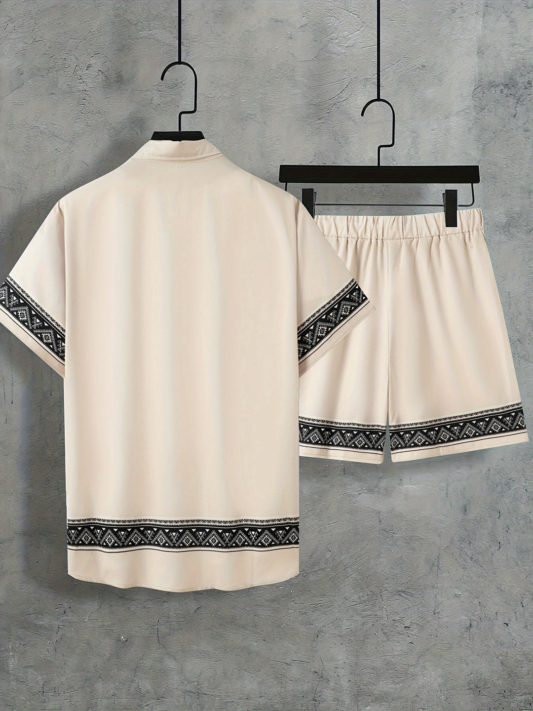 Miesten Boho Kesäsetti Rento Paita ja Shortsit 7