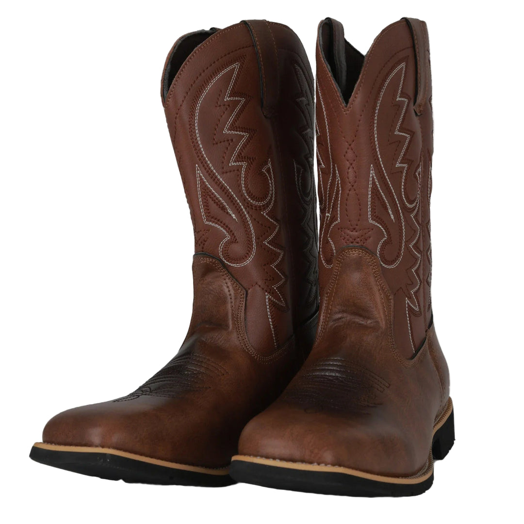 Miesten Bootsit Brodeerattu Denim Retrotyyli 0