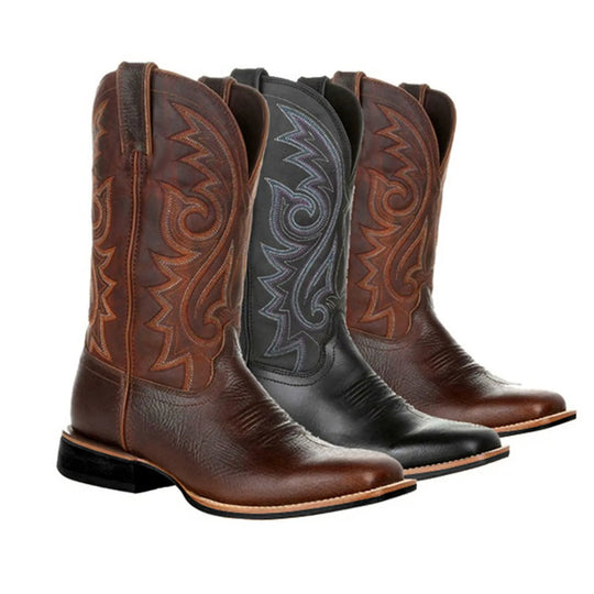 Miesten Bootsit Brodeerattu Denim Retrotyyli 1