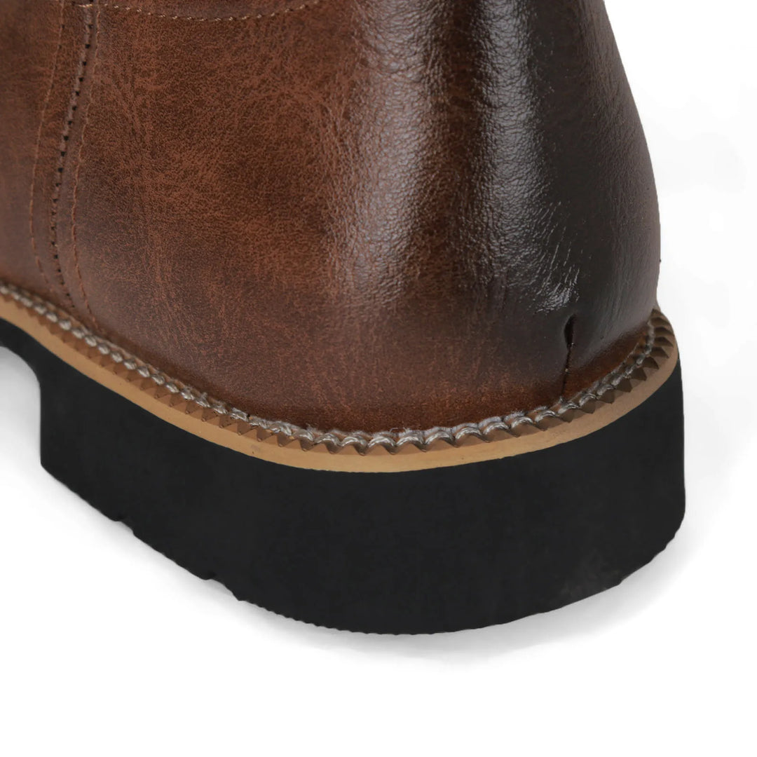 Miesten Bootsit Brodeerattu Denim Retrotyyli 4