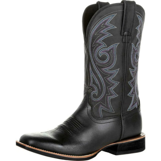 Miesten Bootsit Brodeerattu Denim Retrotyyli 6