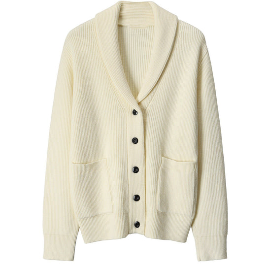Miesten Cardigan Rypytetty Neule Käänteellä 3