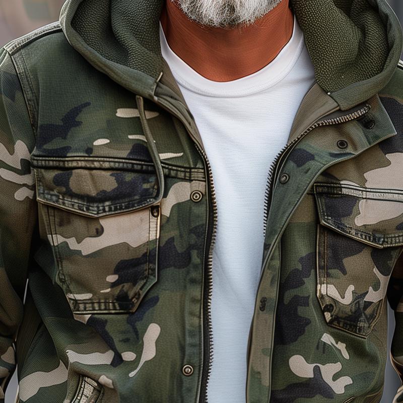 Miesten Cargo-takki Hupulla Camouflage 2