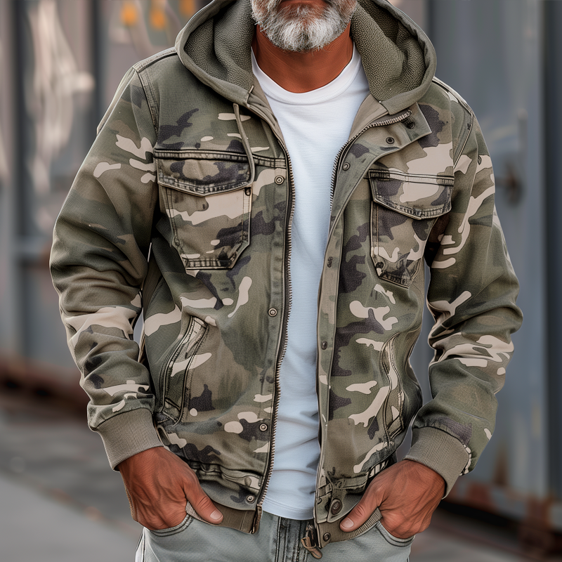 Miesten Cargo-takki Hupulla Camouflage 3