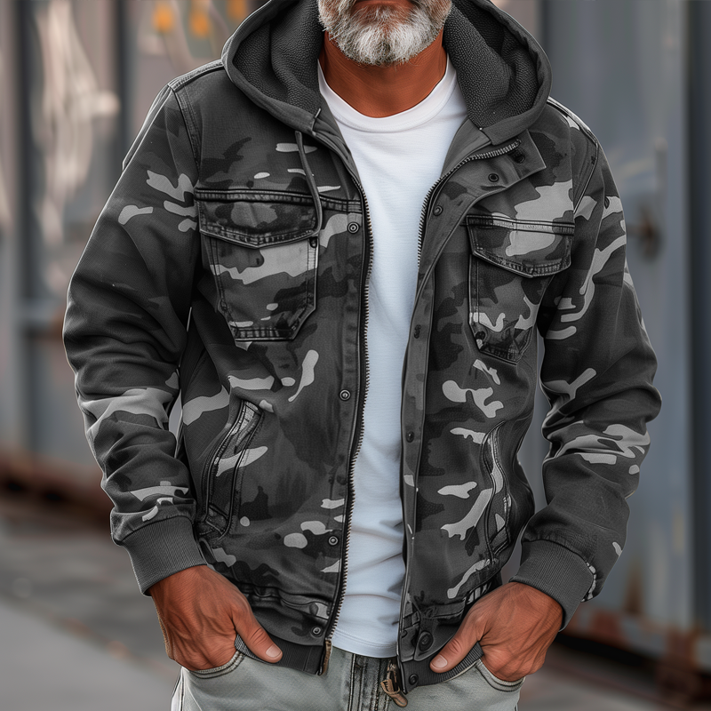 Miesten Cargo-takki Hupulla Camouflage 4