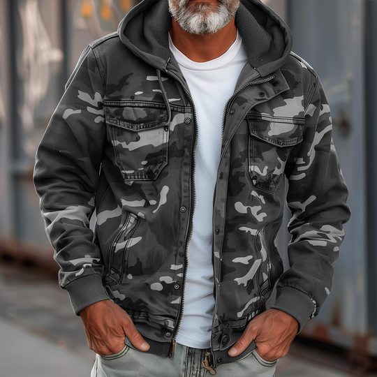 Miesten Cargo-takki Hupulla Camouflage 4