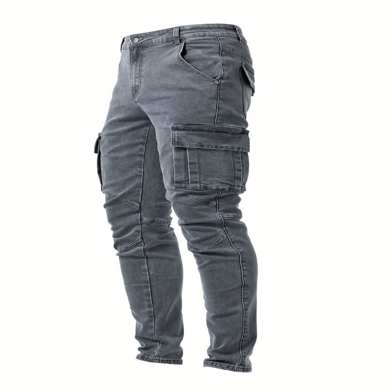 Miesten Cargo Farkut Monitaskuinen Design 5