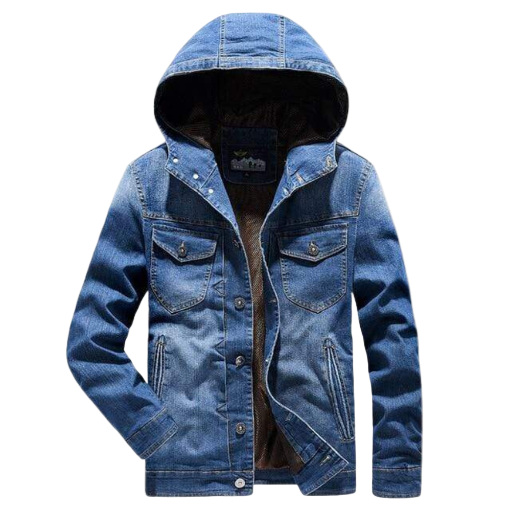 Miesten Denim-takki Rentoon Tyyliin 0