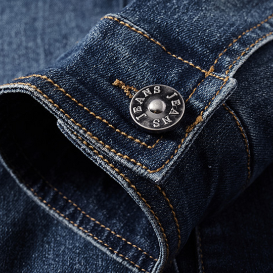 Miesten Denim-takki Rentoon Tyyliin 4