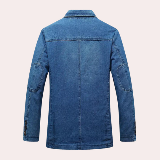 Miesten Denim Blazer Rentoon Tyyliin 1