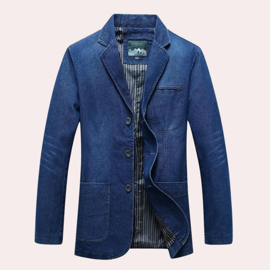 Miesten Denim Blazer Rentoon Tyyliin 5