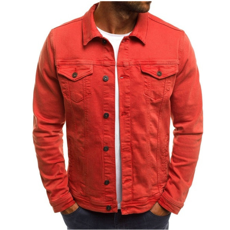 Miesten Denim Takki Regular Fit Napitettava Rintataskuilla 1